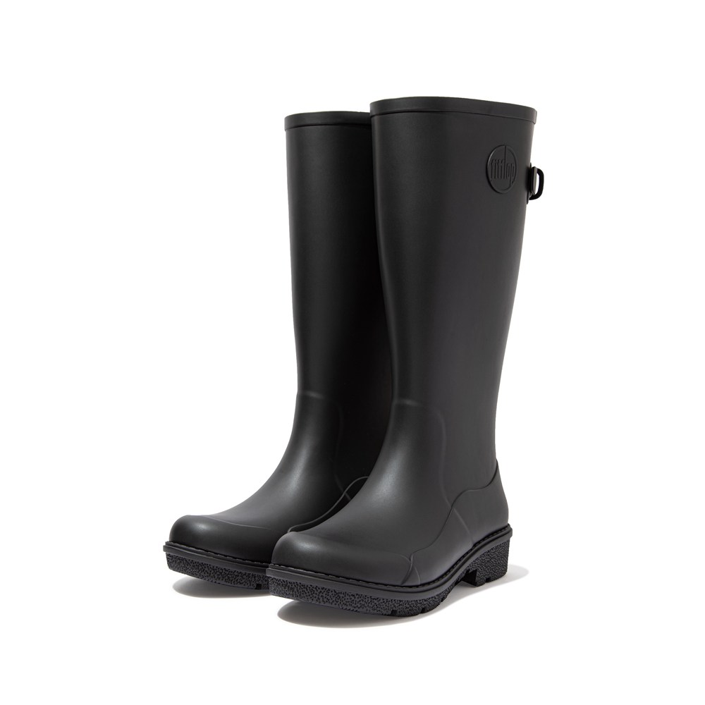 Fitflop Womens Boots - Wonderwelly Tall Rain - Black - 265-QKIAMP